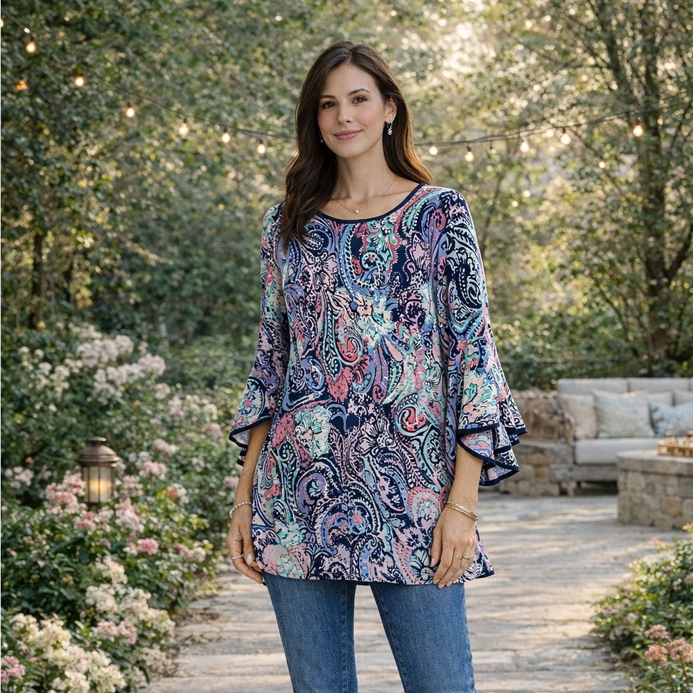 Coco Bianco Multicolor Paisley Blouse